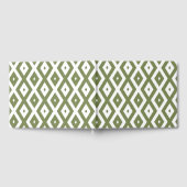 Olive-Green-White-Diamant Gästebuch (Voll)