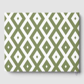 Olive-Green-White-Diamant Gästebuch (Rückseite)