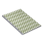Olive-Green-White-Diamant Notizblock (Rechte Seite)