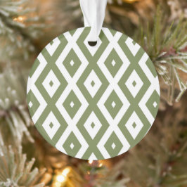 Olive-Green-White-Diamant Ornament
