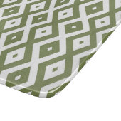 Olive-Green-White-Diamant Schneidebrett (Ecke)
