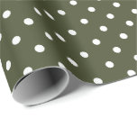 Olive Green | White Polka Dot Wrapping Paper Geschenkpapier<br><div class="desc">Dieses klassische Polka Dot Geschenkpapier ist perfekt für Ihre Geschenkwünsche! Schenken Sie sich ein Geburtstagsgeschenk, ein Babyduschgeschenk, ein Brautparty, ein Hochzeitsgeschenk oder ein Geschenk für jeden anderen besondere Anlass. Es ist auch eine wunderbare Wahl für das Packen von Papier Handwerk : Umhüllung Papier Umschläge, Packpapier Bunding, Umwickler oder Packpapier Bogen....</div>