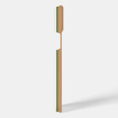 Olive-Green-White-Streifen-Muster mit Bräune iPhone Hülle (Rechte Seite)