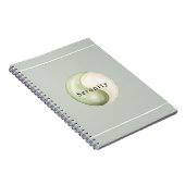Olive Green Yin Yang Meditation Personalized  Notizblock (Rechte Seite)