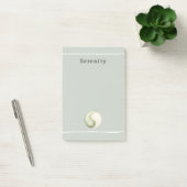 Olive Green Yin Yang Meditation Personalized  Post-it Klebezettel (Büro)