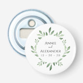 Olive Greenery Botanische Wasserfarbe Flaschenöffner (Vorderseite)