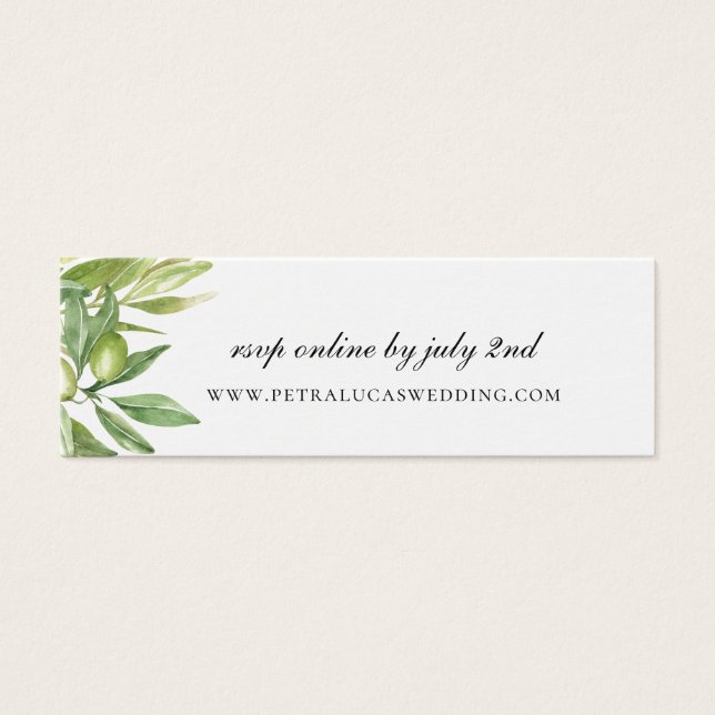 Olive Greenery Wedding Website UAWG (Vorderseite)