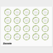 Olive Greenery Wreath Personalisiert Sticker (Blatt)
