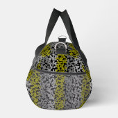 Olive-Grey-schwarz-pixelförmige Streifen Duffle Bag (Rechts)