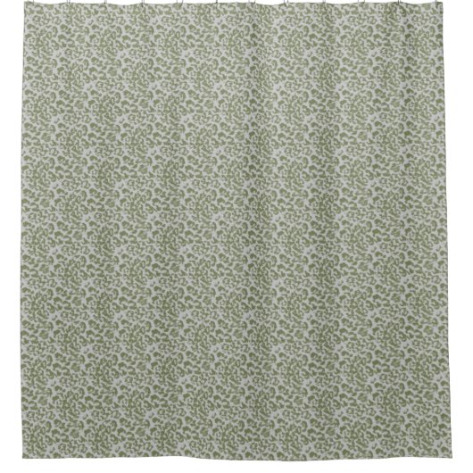 Olive grey spotted leopard  duschvorhang (Vorderseite)