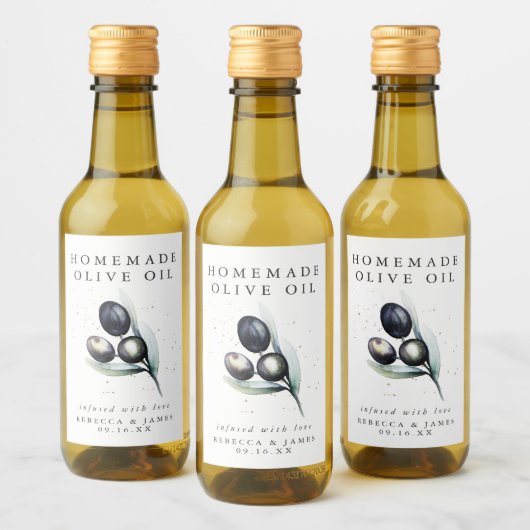 Olive Grove | Olivenöl Mini-Flaschenetikett Weinetikett (Flaschen)