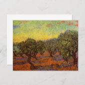 Olive Grove, Orange Sky von Vincent van Gogh (Vorne/Hinten)
