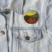 Olive Grove, Orange Sky von Vincent van Gogh Button (Beispiel)