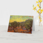 Olive Grove, Orange Sky von Vincent van Gogh Karte (Gelbe Blume)