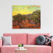 Olive Grove, Orange Sky von Vincent van Gogh Leinwanddruck (Insitu (Wohnzimmer))