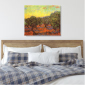 Olive Grove, Orange Sky von Vincent van Gogh Leinwanddruck (Insitu (Schlafzimmer))