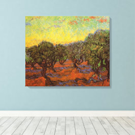 Olive Grove, Orange Sky von Vincent van Gogh Leinwanddruck