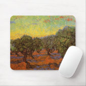 Olive Grove, Orange Sky von Vincent van Gogh Mousepad (Mit Mouse)