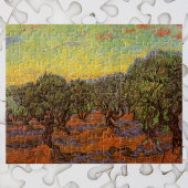 Olive Grove, Orange Sky von Vincent van Gogh Puzzle