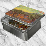 Olive Grove, Orange Sky von Vincent van Gogh Puzzle<br><div class="desc">Olive Grove, Orange Sky von Vincent van Gogh ist eine Vintage Kunst Post-Impressionismus Landschaft Natur Malerei. Ein Bauernhof mit Olivenbäumen in einem Obstgarten, ein blass Sommer Sonnenuntergang Himmel leuchtet über die Bäume. Es ist eine von mehr als einem Dutzend Olivenbäumen, die van Gogh während seines Aufenthalts im Süden Frankreichs gemalt...</div>