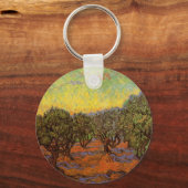 Olive Grove, Orange Sky von Vincent van Gogh Schlüsselanhänger (Vorderseite)