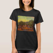 Olive Grove, Orange Sky von Vincent van Gogh T-Shirt (Vorderseite)
