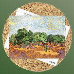 Olive Grove Pale Blue Sky Vincent van Gogh Postkarte<br><div class="desc">Eine Kunstpostkarte mit dem postimpressionistischen Gemälde Olive Grove - Pale Blue Sky (1889) von Vincent van Gogh (1853-1890). Eine Darstellung von Olivenbäumen mit Seurat-ähnlichen Farbstrichen und einem blass blauen Himmel.</div>