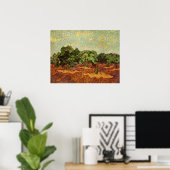 Olive Grove, Pale Blue Sky von Vincent van Gogh Poster (Heimbüro)