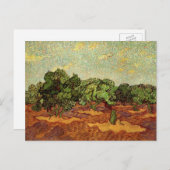 Olive Grove, Pale Blue Sky von Vincent van Gogh Postkarte (Vorne/Hinten)