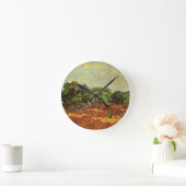 Olive Grove, Pale Blue Sky von Vincent van Gogh Runde Wanduhr (Zuhause)