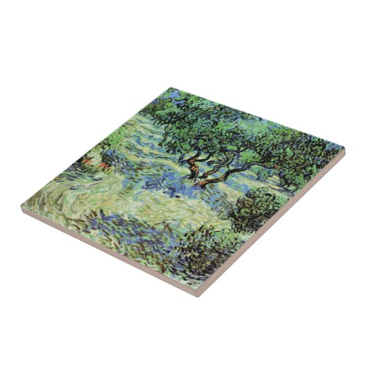 Olive Grove von Vincent van Gogh Fliese (Seite)