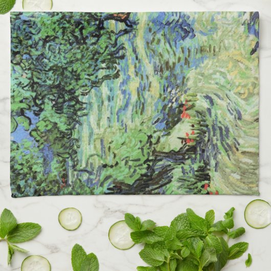 Olive Grove von Vincent van Gogh Geschirrtuch (Gefaltet)