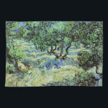 Olive Grove von Vincent van Gogh Geschirrtuch<br><div class="desc">Olive Grove von Vincent van Gogh ist ein Vintages Kunstmaler, der Post-Impressionismus in der Natur darstellt. Van Gogh malte über ein Dutzend Olivenbäume, während er im Süden Frankreichs lebte. Ein Obstgarten mit Obstbäumen auf einem Bauernhof in der Sommersaison. Über den Künstler: Vincent Willem van Gogh (1853-1890) war einer der berühmtesten...</div>
