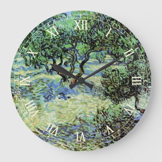 Olive Grove von Vincent van Gogh Große Wanduhr (Vorderseite)