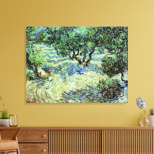 Olive Grove von Vincent van Gogh Leinwanddruck (Insitu (Wohnzimmer))