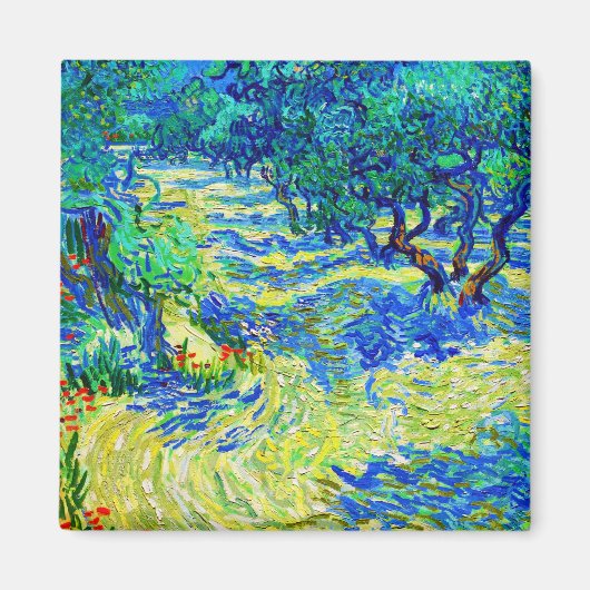 Olive Grove von Vincent Van Gogh Magnet (Vorne)