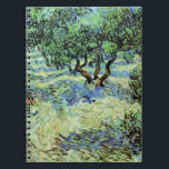 Olive Grove von Vincent van Gogh Notizblock<br><div class="desc">Olive Grove von Vincent van Gogh ist ein Vintages Kunstmaler, der Post-Impressionismus in der Natur darstellt. Van Gogh malte über ein Dutzend Olivenbäume, während er im Süden Frankreichs lebte. Ein Obstgarten mit Obstbäumen auf einem Bauernhof in der Sommersaison. Über den Künstler: Vincent Willem van Gogh (1853-1890) war einer der berühmtesten...</div>