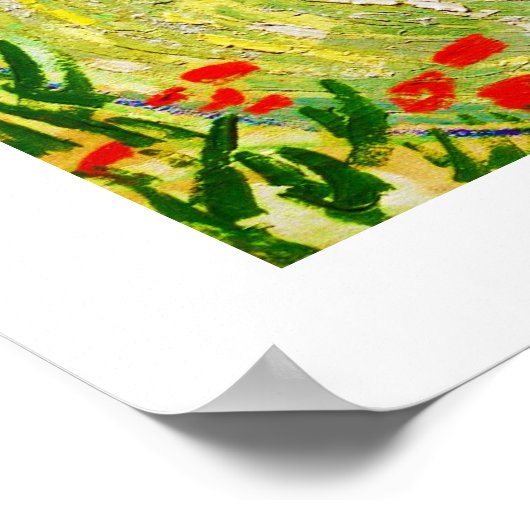 Olive Grove von Vincent Van Gogh Poster (Ecke)