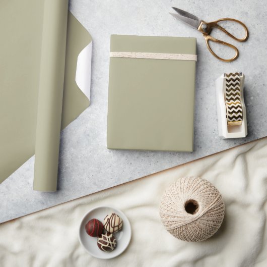Olive-Grün Geburtstag Geschenkpapier (Kunsthandwerk)