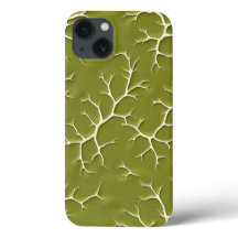 Olive-Grün-Zweig-Muster iPhone-Hülle