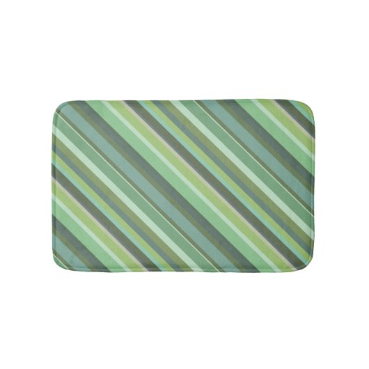 Olive-grüne Diagonalstreifen Badematte (Vorderseite)