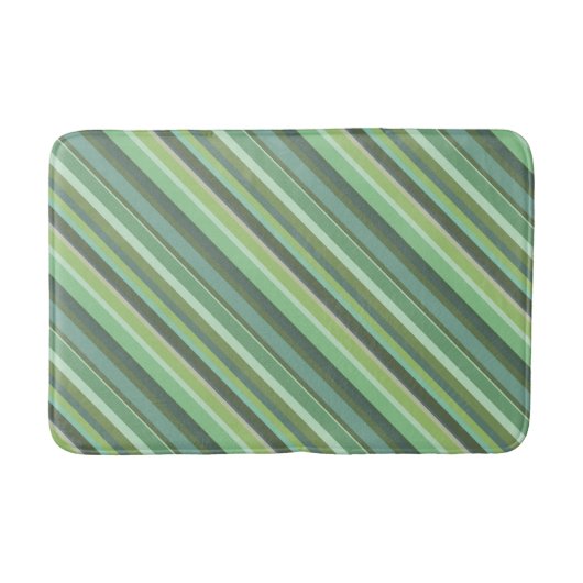 Olive-grüne Diagonalstreifen Badematte (Vorderseite)
