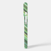 Olive-grüne Diagonalstreifen Case-Mate iPhone Hülle (Rückseite / Links)