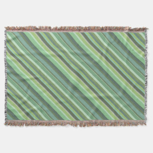 Olive-grüne Diagonalstreifen Decke