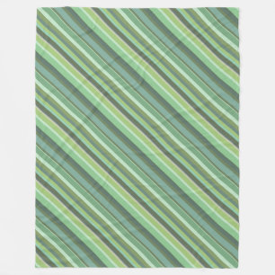 Olive-grüne Diagonalstreifen Fleecedecke