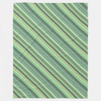 Olive-grüne Diagonalstreifen Fleecedecke