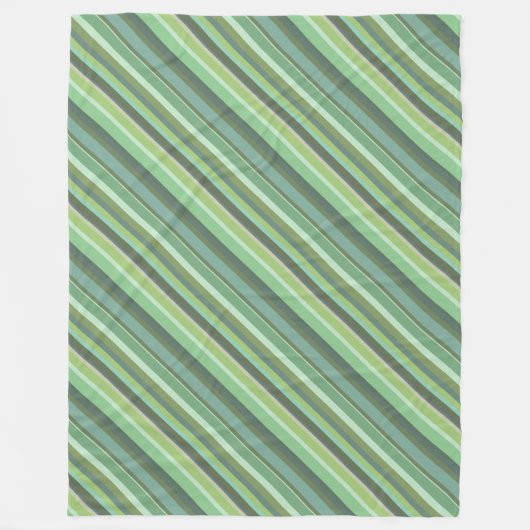 Olive-grüne Diagonalstreifen Fleecedecke (Vorderseite)