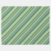 Olive-grüne Diagonalstreifen Fleecedecke (Vorderseite (Horizontal))