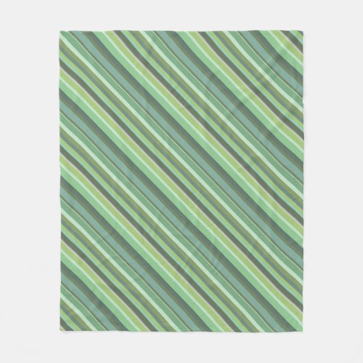 Olive-grüne Diagonalstreifen Fleecedecke (Vorderseite)