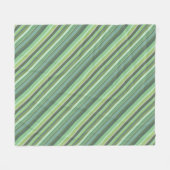 Olive-grüne Diagonalstreifen Fleecedecke (Vorderseite (Horizontal))